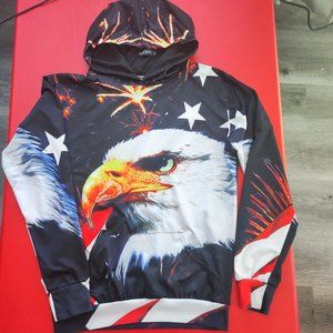 Bold Eagle American patriot hoodie men's size M